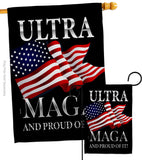 Maga And Proud - Patriotic Americana Vertical Impressions Decorative Flags HG170276 Made In USA