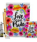 Love And Pride - Pride Inspirational Vertical Impressions Decorative Flags HG130369 Made In USA