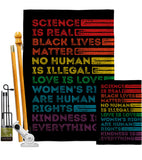 Human Rights - Support Inspirational Vertical Impressions Decorative Flags HG141311 Made In USA