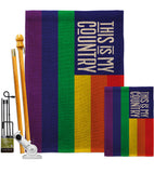 LGBTQ Country - Support Inspirational Horizontal Impressions Decorative Flags HG141316 Made In USA