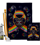 My Love Is Love - Pride Inspirational Vertical Impressions Decorative Flags HG190106 Made In USA