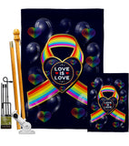 My Love Is Love - Pride Inspirational Vertical Impressions Decorative Flags HG190106 Made In USA