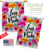 Love And Pride - Pride Inspirational Vertical Impressions Decorative Flags HG130369 Made In USA