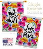 Love And Pride - Pride Inspirational Vertical Impressions Decorative Flags HG130369 Made In USA