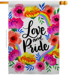 Love And Pride - Pride Inspirational Vertical Impressions Decorative Flags HG130369 Made In USA