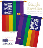 LGBTQ Country - Support Inspirational Horizontal Impressions Decorative Flags HG141316 Made In USA