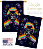 My Love Is Love - Pride Inspirational Vertical Impressions Decorative Flags HG190106 Made In USA