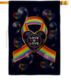 My Love Is Love - Pride Inspirational Vertical Impressions Decorative Flags HG190106 Made In USA