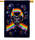 My Love Is Love - Pride Inspirational Vertical Impressions Decorative Flags HG190106 Made In USA