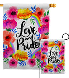 Love And Pride - Pride Inspirational Vertical Impressions Decorative Flags HG130369 Made In USA