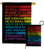 Human Rights - Support Inspirational Vertical Impressions Decorative Flags HG141311 Made In USA