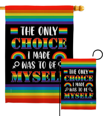 Choice Myself - Pride Inspirational Vertical Impressions Decorative Flags HG190105 Made In USA