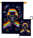 My Love Is Love - Pride Inspirational Vertical Impressions Decorative Flags HG190106 Made In USA