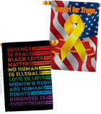 Human Rights - Support Inspirational Vertical Impressions Decorative Flags HG141311 Made In USA