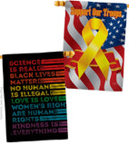 Human Rights - Support Inspirational Vertical Impressions Decorative Flags HG141311 Made In USA