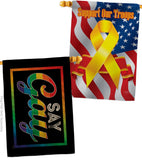 I Say Gay - Support Inspirational Horizontal Impressions Decorative Flags HG141313 Made In USA