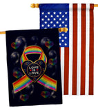 My Love Is Love - Pride Inspirational Vertical Impressions Decorative Flags HG190106 Made In USA