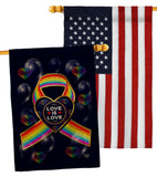 My Love Is Love - Pride Inspirational Vertical Impressions Decorative Flags HG190106 Made In USA