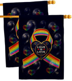 My Love Is Love - Pride Inspirational Vertical Impressions Decorative Flags HG190106 Made In USA