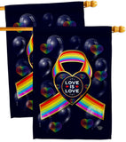 My Love Is Love - Pride Inspirational Vertical Impressions Decorative Flags HG190106 Made In USA