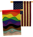 Pride - Pride Inspirational Vertical Impressions Decorative Flags HG190108 Made In USA