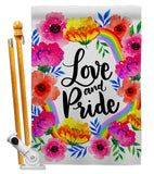 Love And Pride - Pride Inspirational Vertical Impressions Decorative Flags HG130369 Made In USA