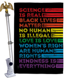 Human Rights - Support Inspirational Vertical Impressions Decorative Flags HG141311 Made In USA