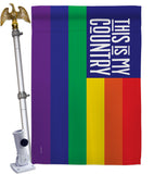 LGBTQ Country - Support Inspirational Horizontal Impressions Decorative Flags HG141316 Made In USA