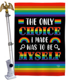 Choice Myself - Pride Inspirational Vertical Impressions Decorative Flags HG190105 Made In USA