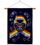 My Love Is Love - Pride Inspirational Vertical Impressions Decorative Flags HG190106 Made In USA