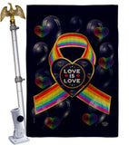 My Love Is Love - Pride Inspirational Vertical Impressions Decorative Flags HG190106 Made In USA