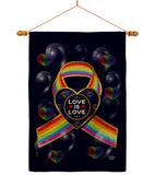 My Love Is Love - Pride Inspirational Vertical Impressions Decorative Flags HG190106 Made In USA