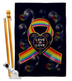 My Love Is Love - Pride Inspirational Vertical Impressions Decorative Flags HG190106 Made In USA