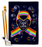 My Love Is Love - Pride Inspirational Vertical Impressions Decorative Flags HG190106 Made In USA