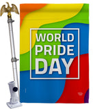 World Pride - Pride Inspirational Vertical Impressions Decorative Flags HG190109 Made In USA