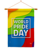 World Pride - Pride Inspirational Vertical Impressions Decorative Flags HG190109 Made In USA