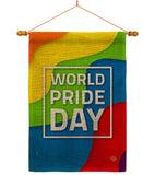 World Pride - Pride Inspirational Vertical Impressions Decorative Flags HG190109 Made In USA