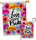 Love And Pride - Pride Inspirational Vertical Impressions Decorative Flags HG130369 Made In USA