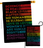 Human Rights - Support Inspirational Vertical Impressions Decorative Flags HG141311 Made In USA