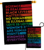 Human Rights - Support Inspirational Vertical Impressions Decorative Flags HG141311 Made In USA