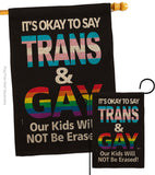 Gay Trans Rights - Support Inspirational Vertical Impressions Decorative Flags HG141315 Made In USA