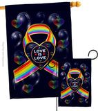 My Love Is Love - Pride Inspirational Vertical Impressions Decorative Flags HG190106 Made In USA