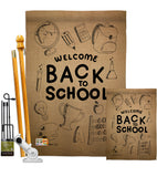 Welcome Back - School & Education Special Occasion Vertical Impressions Decorative Flags HG115106 Made In USA