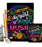 Belongs to Music - School & Education Special Occasion Vertical Impressions Decorative Flags HG137195 Made In USA