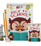 Owl Back to School - School & Education Special Occasion Vertical Impressions Decorative Flags HG137211 Made In USA