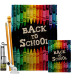 School and Crayons - School & Education Special Occasion Vertical Impressions Decorative Flags HG192543 Made In USA