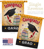 Congrats Grad - School & Education Special Occasion Vertical Impressions Decorative Flags HG115064 Made In USA
