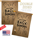 Welcome Back - School & Education Special Occasion Vertical Impressions Decorative Flags HG115106 Made In USA