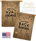 Welcome Back - School & Education Special Occasion Vertical Impressions Decorative Flags HG115106 Made In USA