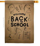 Welcome Back - School & Education Special Occasion Vertical Impressions Decorative Flags HG115106 Made In USA